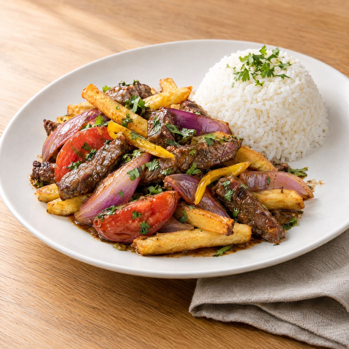 Lomo Saltado — Wok-Seared Beef Stir-Fry