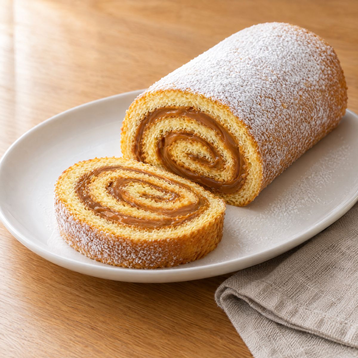 Pionono — Rolled Sponge Cake with Manjar Blanco